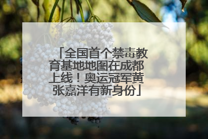 全国首个禁毒教育基地地图在成都上线！奥运冠军黄张嘉洋有新身份