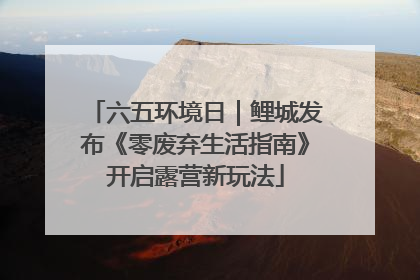 六五环境日｜鲤城发布《零废弃生活指南》开启露营新玩法