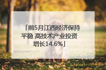 前5月江西经济保持平稳 高技术产业投资增长14.6%