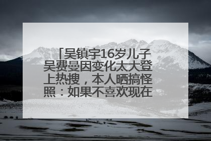 吴镇宇16岁儿子吴费曼因变化太大登上热搜，本人晒搞怪照：如果不喜欢现在的我可以离开