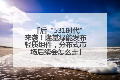 后“531时代”来袭！隆基绿能发布轻质组件，分布式市场后续会怎么走