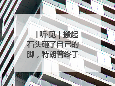 听·见｜搬起石头砸了自己的脚，特朗普终于“慌”了！