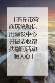 商丘市营商环境和信用建设中心开展麦收帮扶慰问活动暖人心
