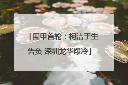 围甲首轮：柯洁手生告负 深圳龙华爆冷