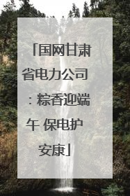 国网甘肃省电力公司：粽香迎端午 保电护安康