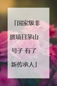 国家级非遗项目茅山号子 有了新传承人