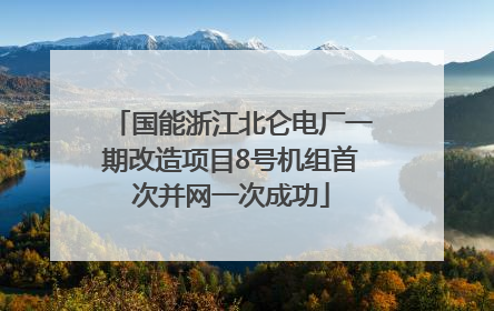 国能浙江北仑电厂一期改造项目8号机组首次并网一次成功