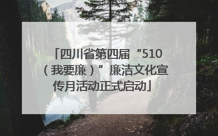 四川省第四届“510（我要廉）”廉洁文化宣传月活动正式启动