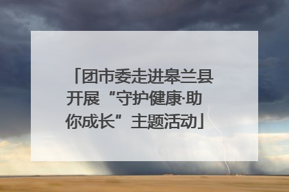 团市委走进皋兰县开展“守护健康·助你成长”主题活动