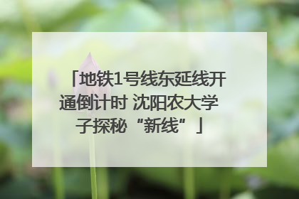 地铁1号线东延线开通倒计时 沈阳农大学子探秘“新线”