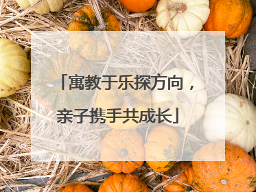 寓教于乐探方向，亲子携手共成长