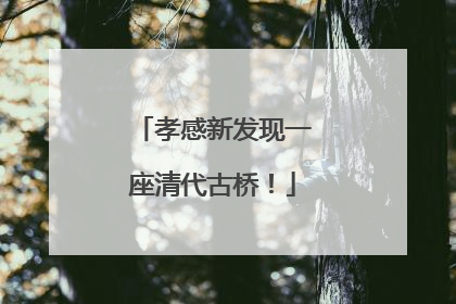 孝感新发现一座清代古桥！