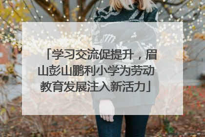 学习交流促提升，眉山彭山鹏利小学为劳动教育发展注入新活力