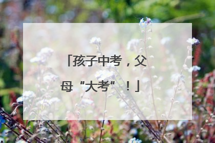 孩子中考，父母“大考”！