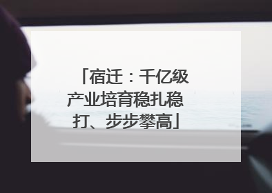 宿迁：千亿级产业培育稳扎稳打、步步攀高