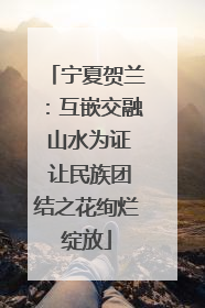 宁夏贺兰：互嵌交融 山水为证 让民族团结之花绚烂绽放