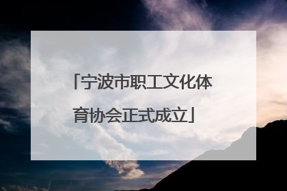 宁波市职工文化体育协会正式成立