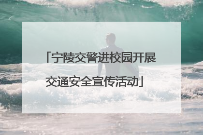 宁陵交警进校园开展交通安全宣传活动