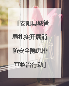 安阳县城管局扎实开展消防安全隐患排查整治行动