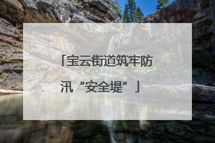 宝云街道筑牢防汛“安全堤”
