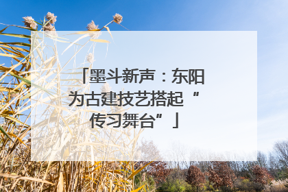 墨斗新声：东阳为古建技艺搭起“传习舞台”