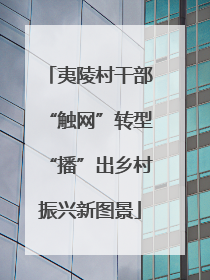 夷陵村干部“触网”转型“播”出乡村振兴新图景