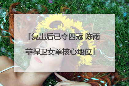 复出后已夺四冠 陈雨菲捍卫女单核心地位