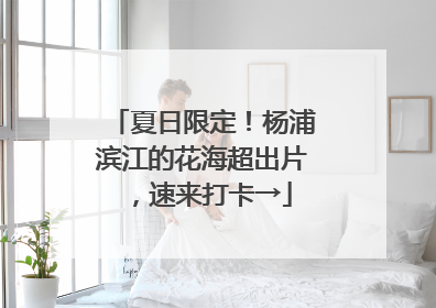 夏日限定！杨浦滨江的花海超出片，速来打卡→