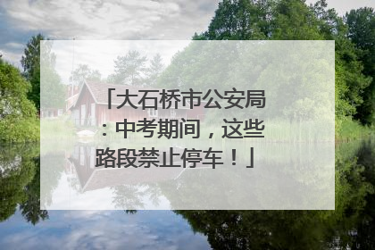 大石桥市公安局：中考期间，这些路段禁止停车！