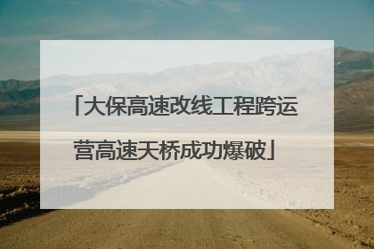 大保高速改线工程跨运营高速天桥成功爆破