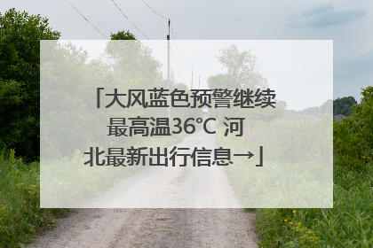 大风蓝色预警继续 最高温36℃ 河北最新出行信息→