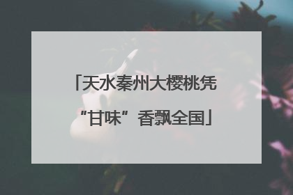天水秦州大樱桃凭“甘味”香飘全国