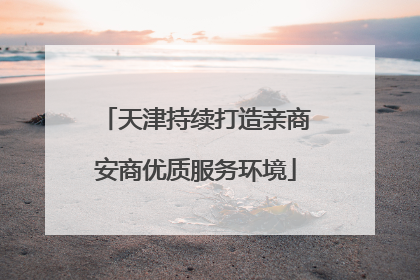 天津持续打造亲商安商优质服务环境
