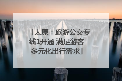 太原：旅游公交专线1开通 满足游客多元化出行需求