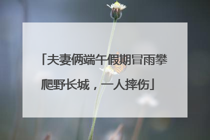 夫妻俩端午假期冒雨攀爬野长城，一人摔伤
