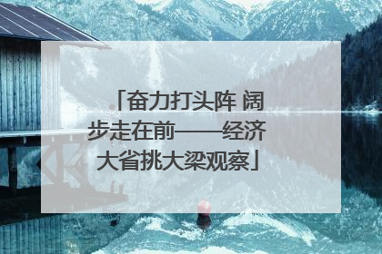 奋力打头阵 阔步走在前——经济大省挑大梁观察