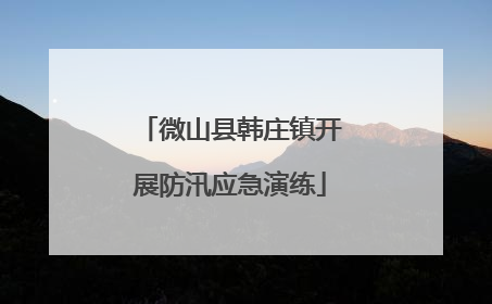 微山县韩庄镇开展防汛应急演练