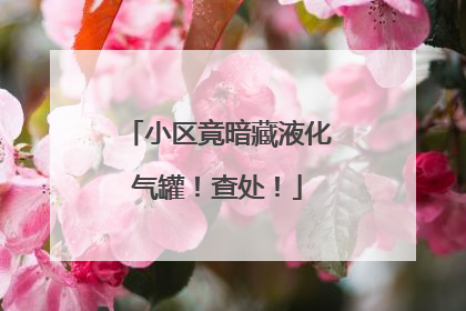 小区竟暗藏液化气罐！查处！
