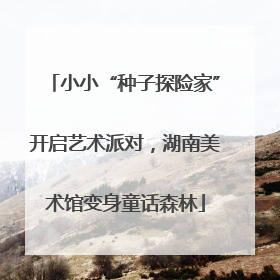 小小“种子探险家”开启艺术派对，湖南美术馆变身童话森林