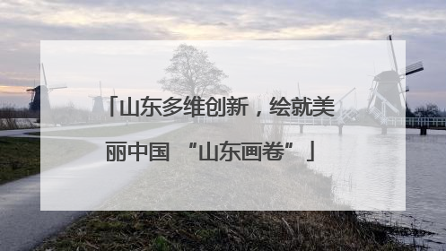 山东多维创新，绘就美丽中国 “山东画卷”