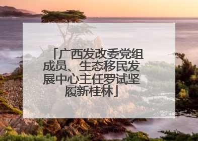 广西发改委党组成员、生态移民发展中心主任罗试坚履新桂林