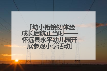 幼小衔接初体验 成长启航正当时——怀远县永平幼儿园开展参观小学活动