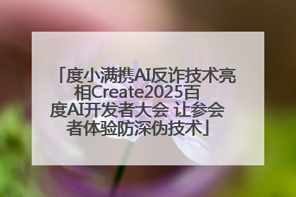 度小满携AI反诈技术亮相Create2025百度AI开发者大会 让参会者体验防深伪技术