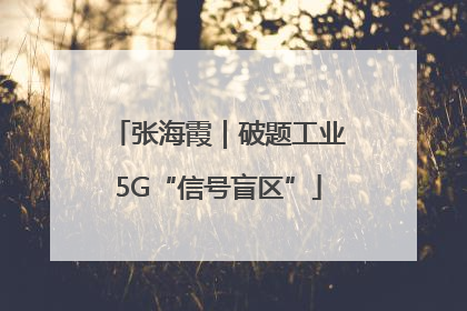 张海霞｜破题工业5G“信号盲区”