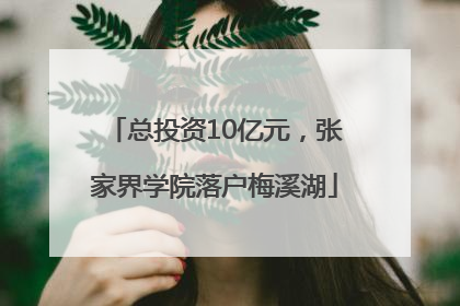 总投资10亿元，张家界学院落户梅溪湖