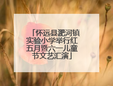 怀远县淝河镇实验小学举行红五月暨六一儿童节文艺汇演