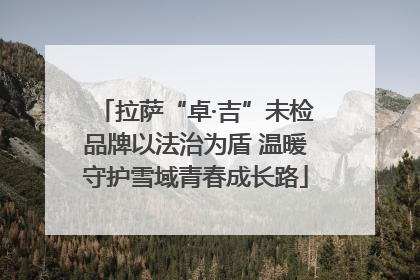 拉萨“卓·吉”未检品牌以法治为盾 温暖守护雪域青春成长路
