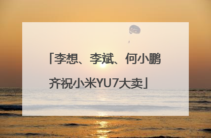 李想、李斌、何小鹏齐祝小米YU7大卖