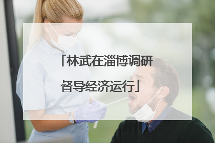 林武在淄博调研督导经济运行