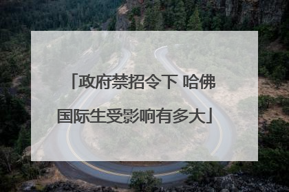 政府禁招令下 哈佛国际生受影响有多大